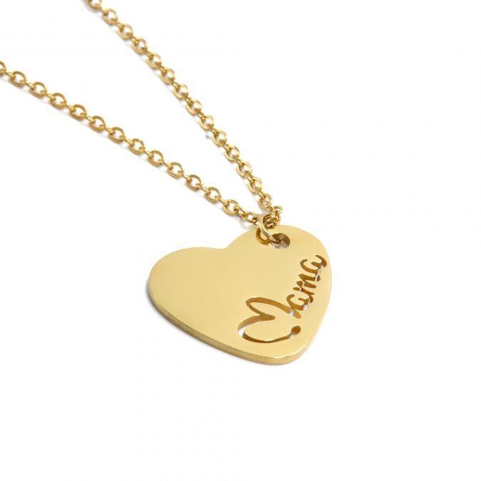 Złoty naszyjnik w kształcie serca rozpali miłość każdej mamy!