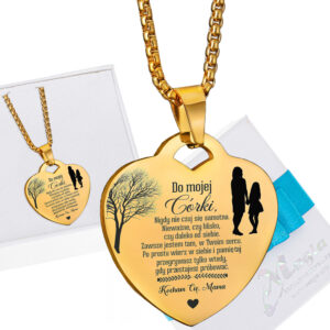 złoty naszyjniki dla córki