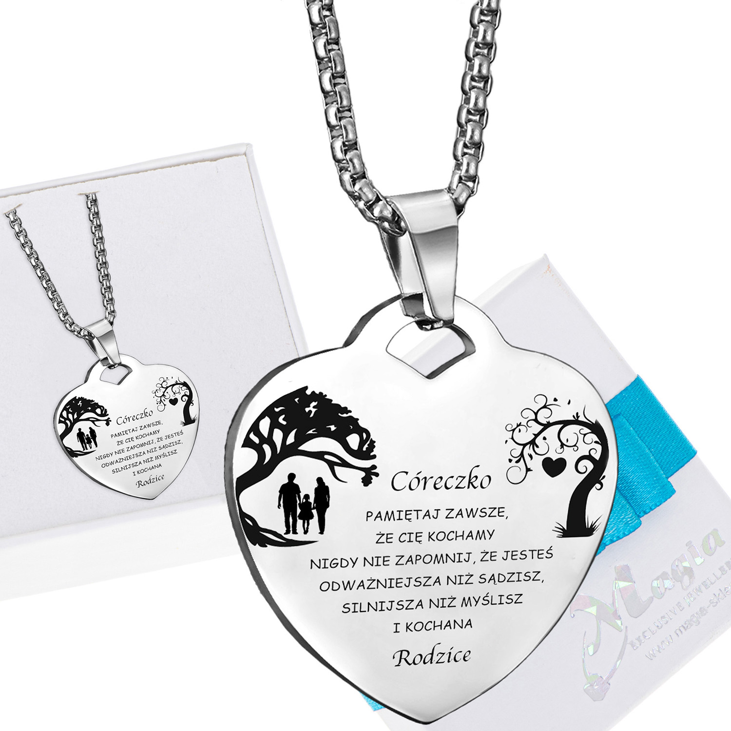 naszyjnik_rodzice-corka_ag3 srebrny naszyjnik serce